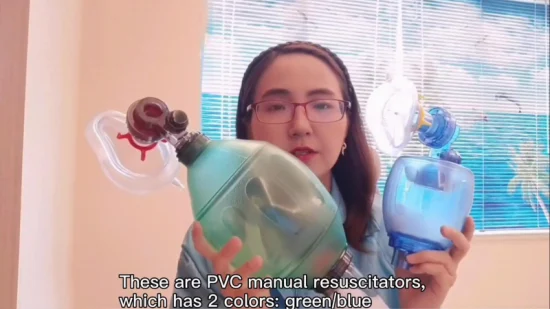 PVC 手動蘇生器バッグ工場 CE PVC アンビューバッグ工場 FDA アンビューバッグ成人小児幼児サイズ